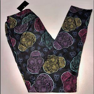 Girls Sugar Skull Leggings (SM)